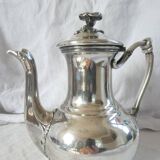 Christofle teapot, coffee pot silver-plated metal 19th art nouveau