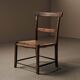 Auvergnat armchair in wood and straw, folk art, 19th century