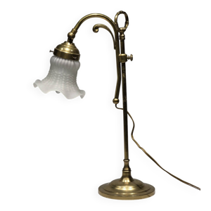 Lampe tulipe laiton style - nouveau