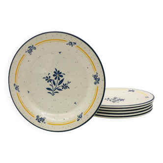 6 dessert plates, "Staffordshire" (England).