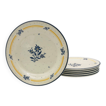 6 assiettes dessert, « Staffordshire » (Angleterre).