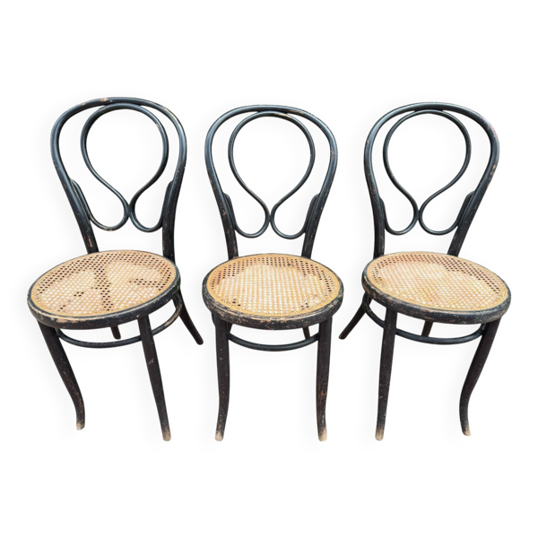 3 chaises bistrot Fischel N’14