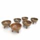 Set 6 bols tripodes terre cuite forme anthropomorphe