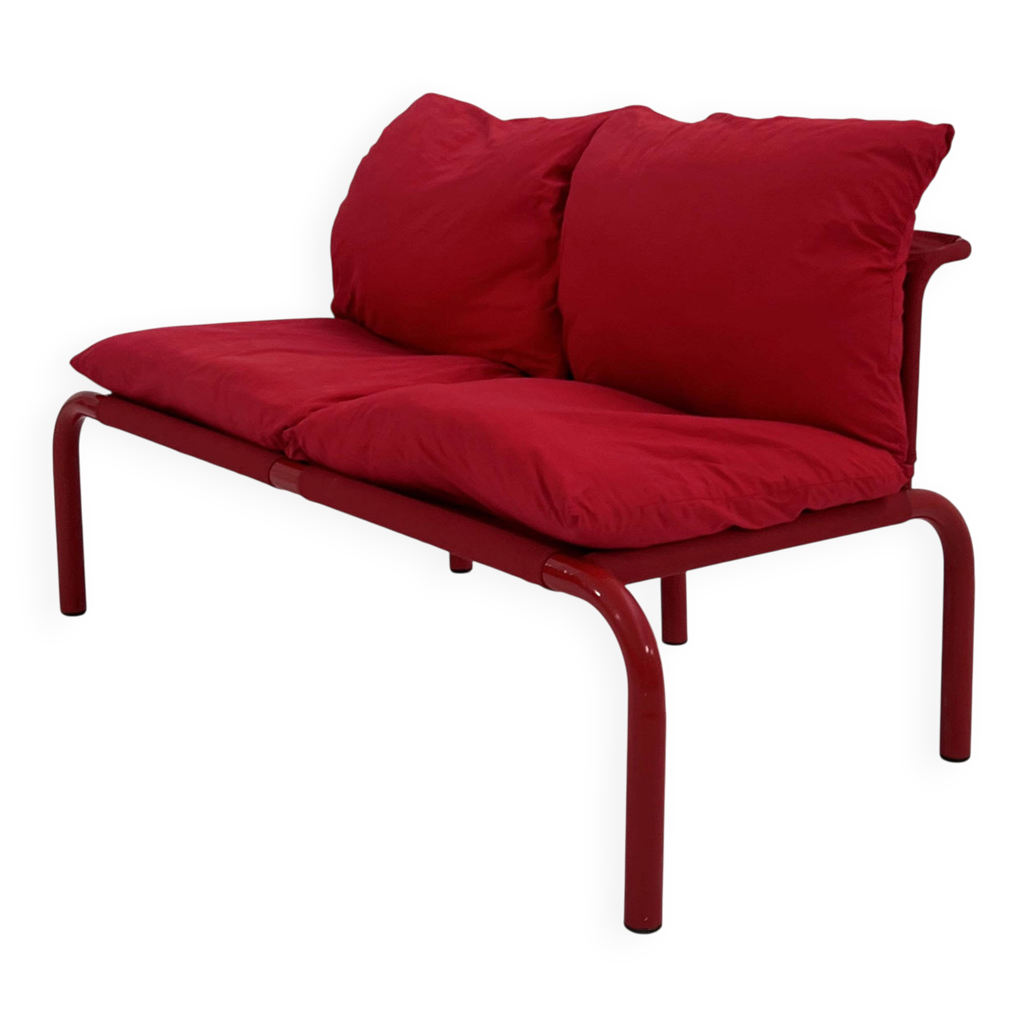 Sofa Tubulaire Rouge de Thalia & Co, 1980