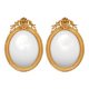 Pair of 19th century French oval gold leaf mirrors