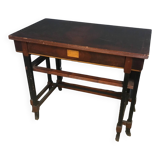 Console art déco en acajou marqueterie de citronnier