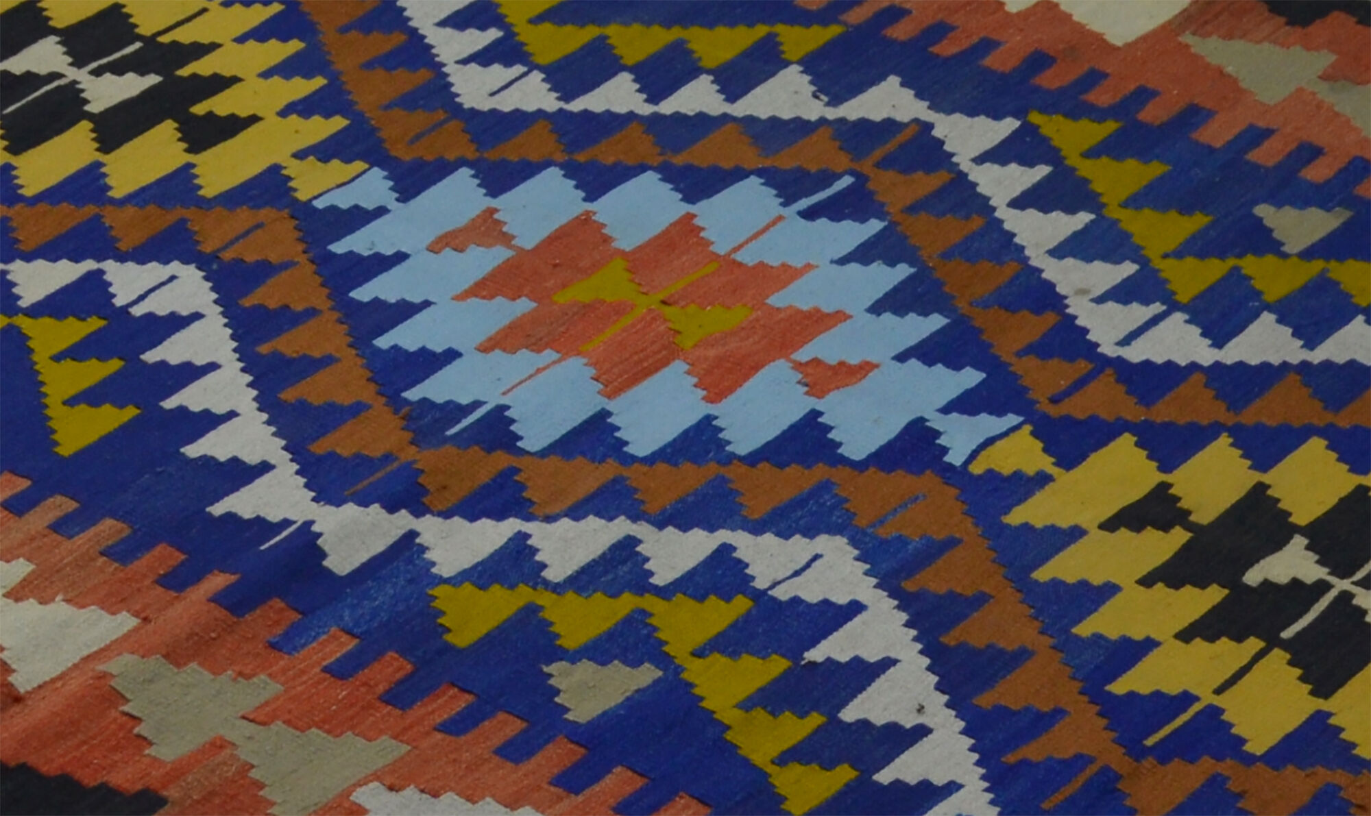 Anatolian handmade kilim rug 232 cm x 156 cm