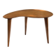 Vintage Scandinavian bean side table with wooden tapered legs.
