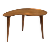 Vintage Scandinavian bean side table with wooden tapered legs.