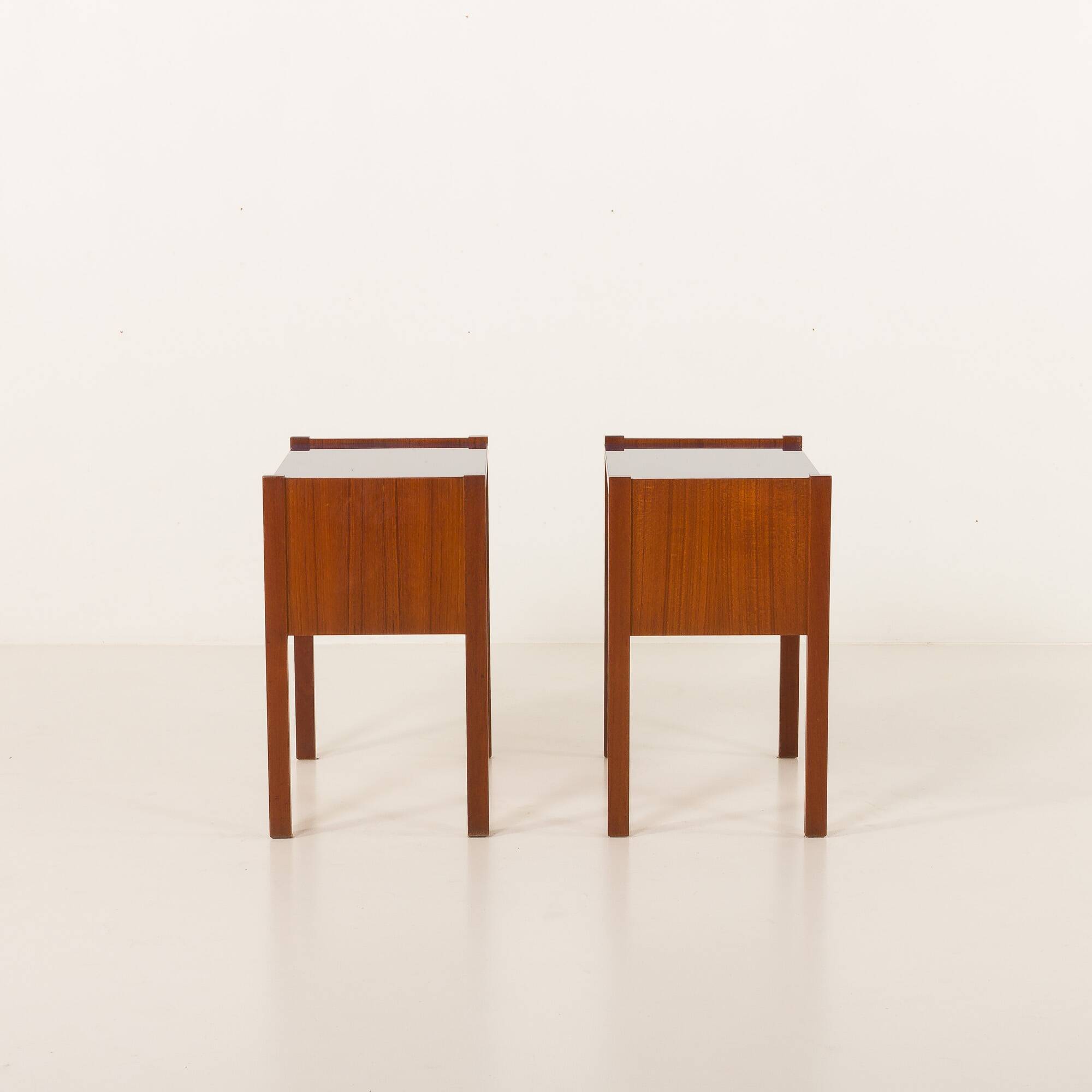 Italian mid century bedside tables, vintage nightstands, 1960s