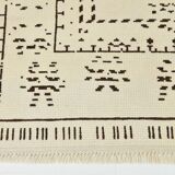 8x10 Beige & Dark Brown Modern Oushak Rug, 232x303Cm