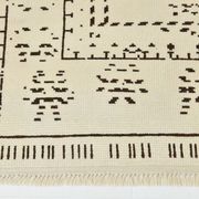 8x10 Beige & Dark Brown Modern Oushak Rug, 232x303Cm
