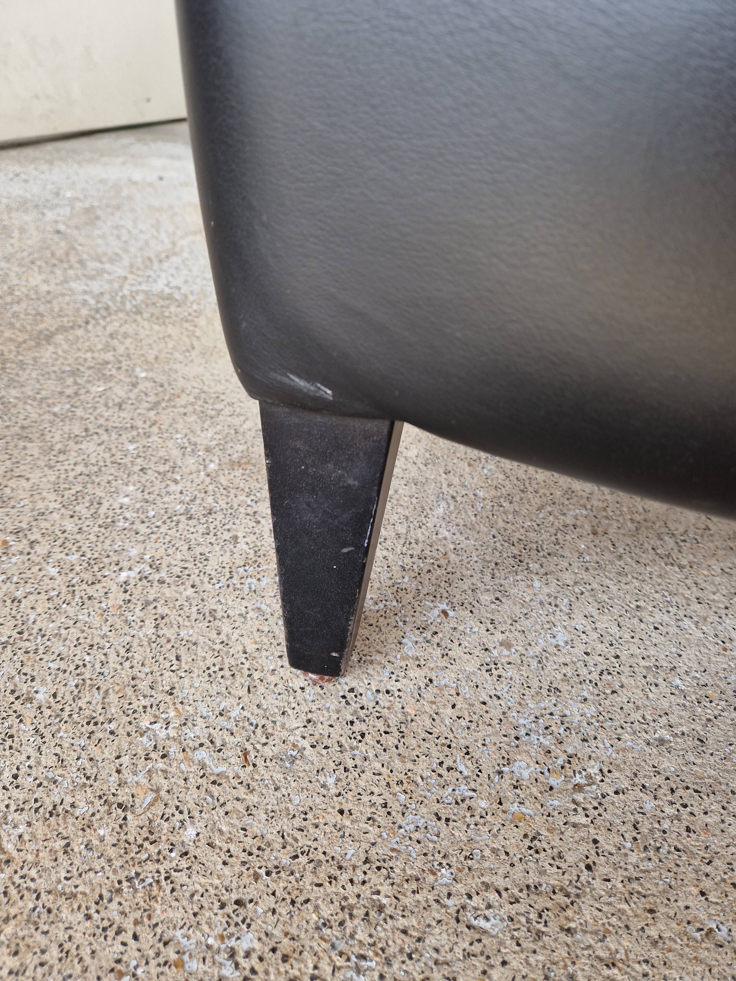 Pair of armchairs in imitation leather