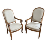 Paire de fauteuils restauration