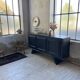 60s brutalist black sideboard
