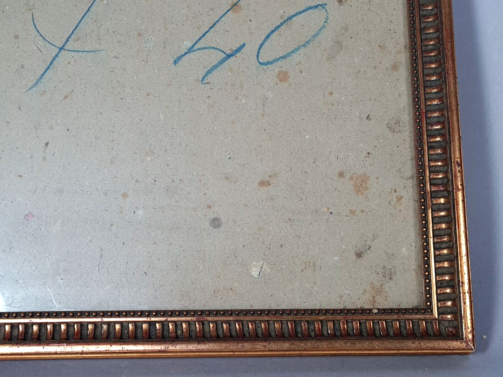 Old frame with channels foliage 39x28 cm wood original gilding stucco +glass SB172