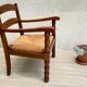 Wood armchair turned mulched way