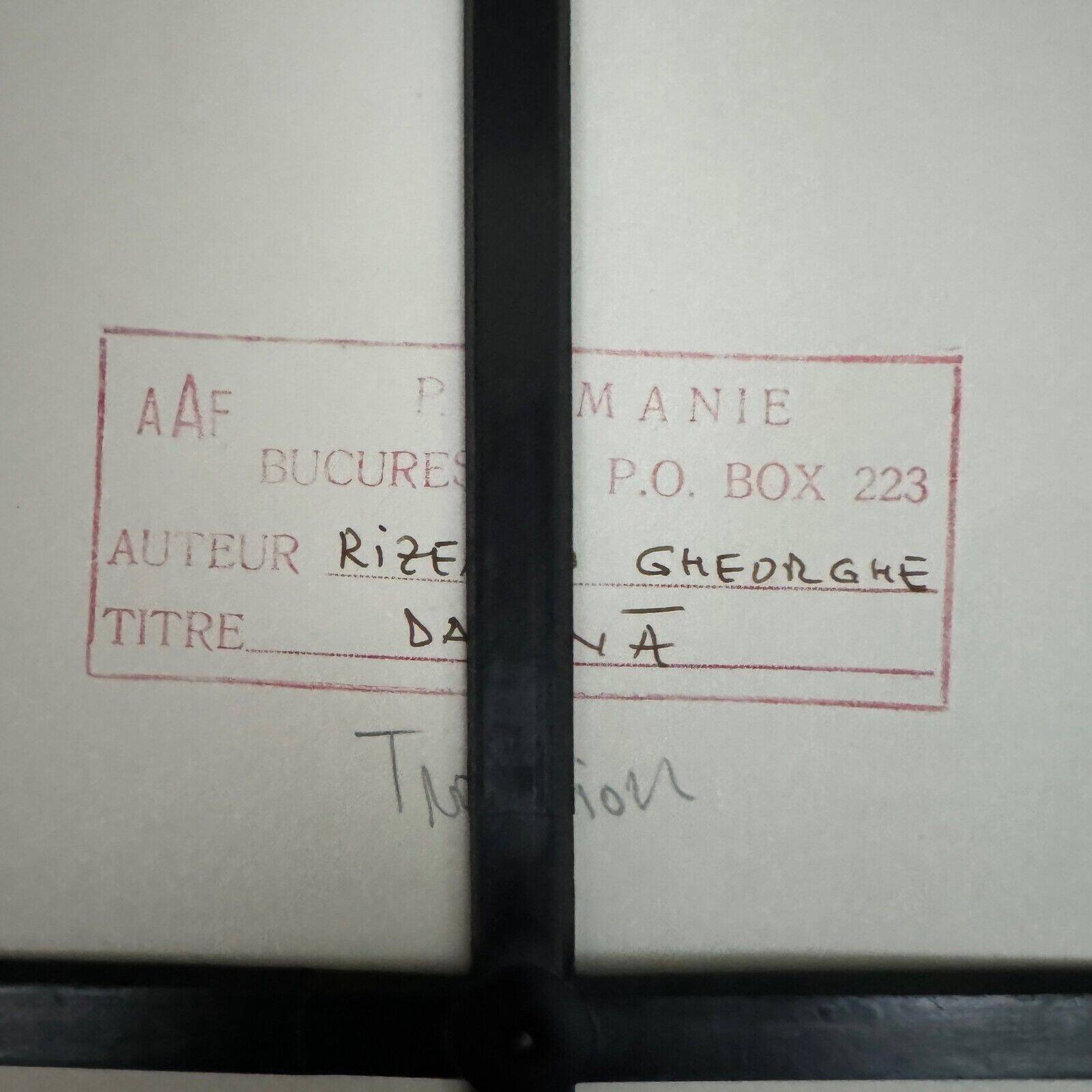 Artistic photo signed by Gheorge Rizeanu XXth 2 Romanian children