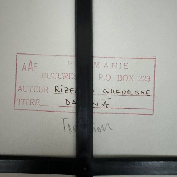 Photo artistique dédicacée par Gheorge Rizeanu XXe 2 enfants roumains