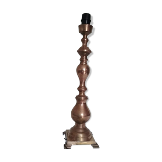 Pied de lampe à poser en laiton années 70-80