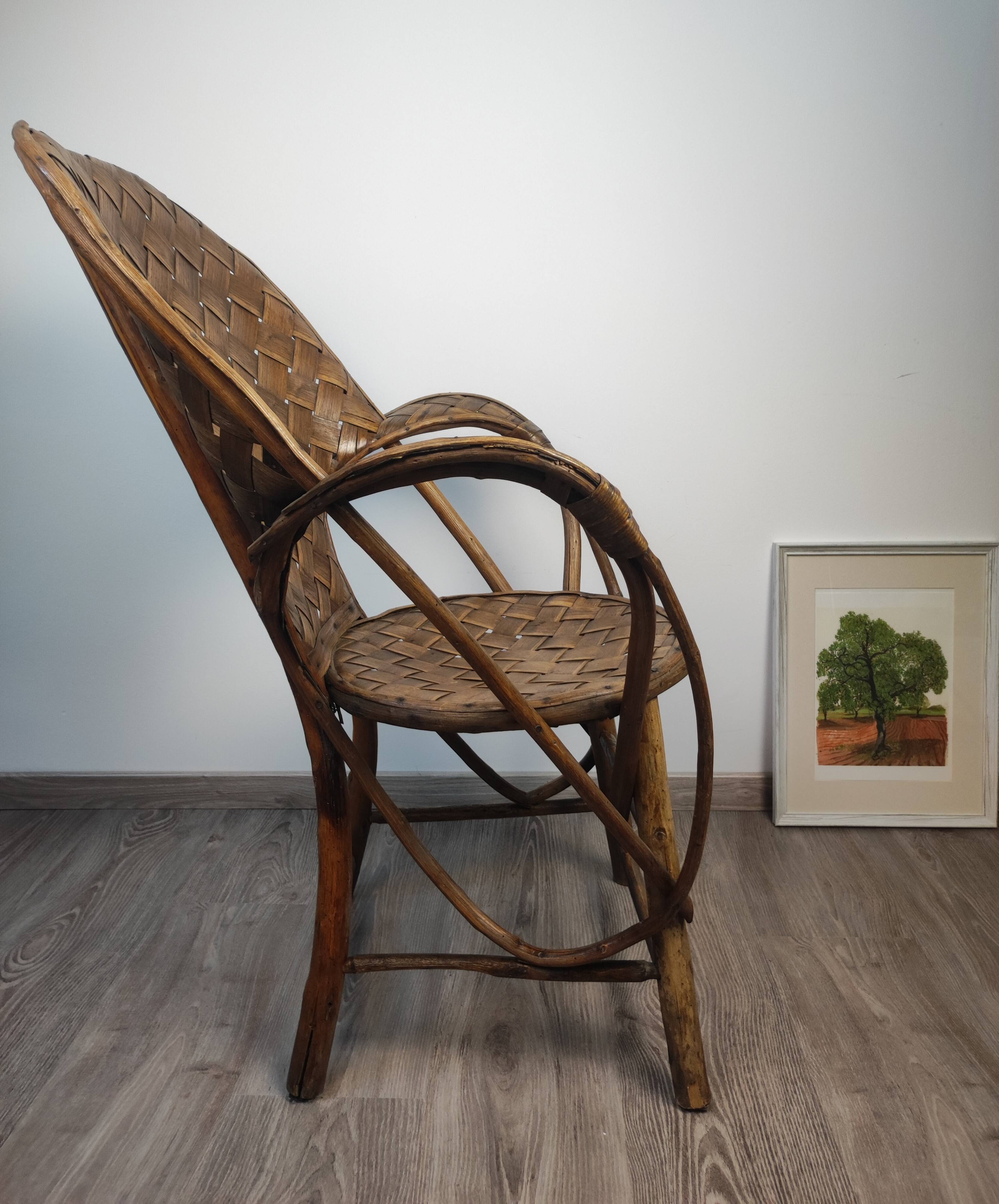 Chestnut armchair double arm