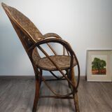 Chestnut armchair double arm