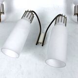 Mid-Century Modern set of three sconces in Arredoluce style. Italy 1950s