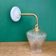 Vintage glass tulip wall light