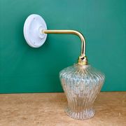 Vintage glass tulip wall light
