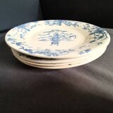 Plate XIX° in Gien with Asian plant motifs