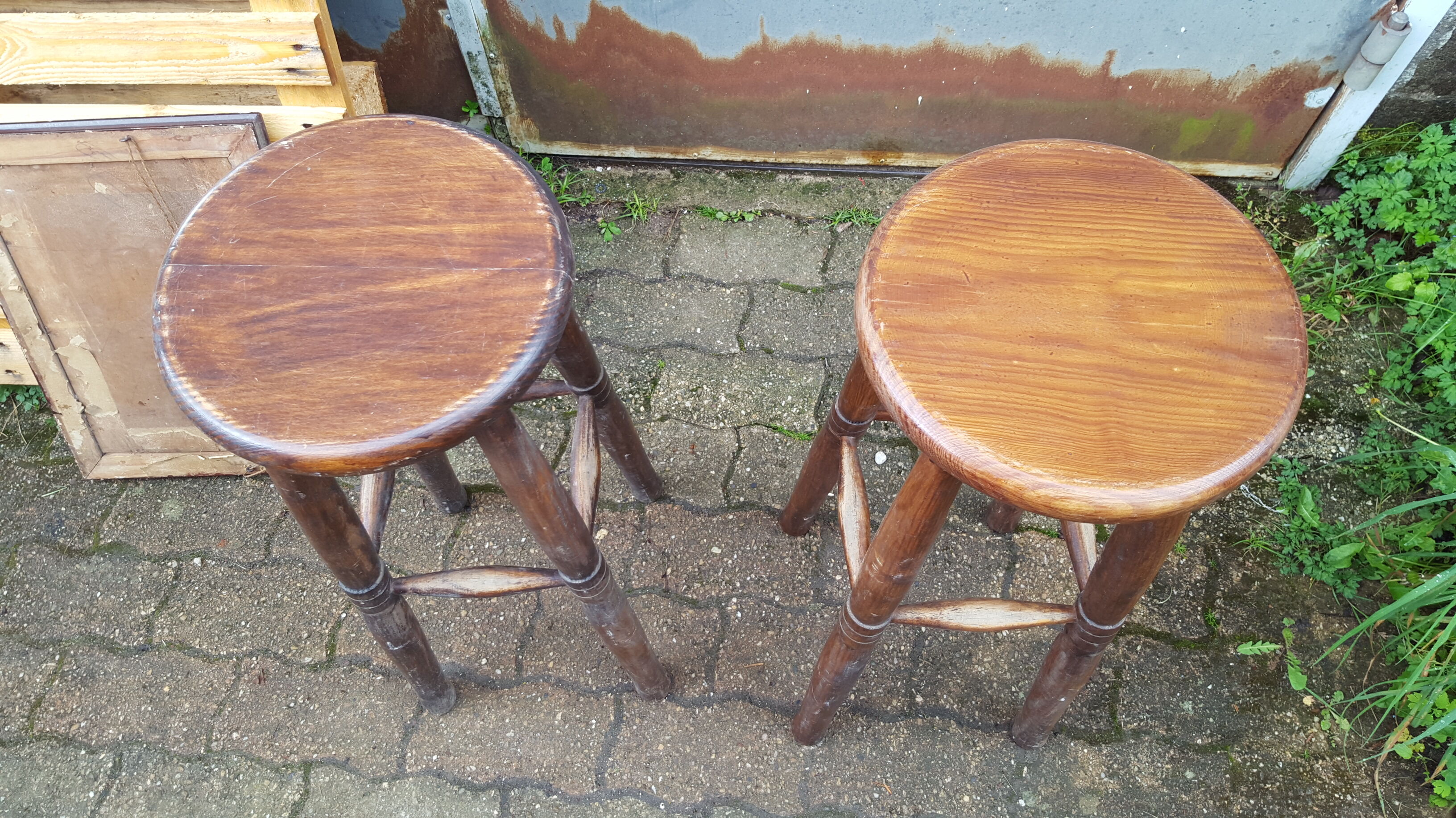 Paire de tabourets de bar vintage
