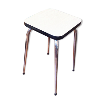 Square stool in grey formica