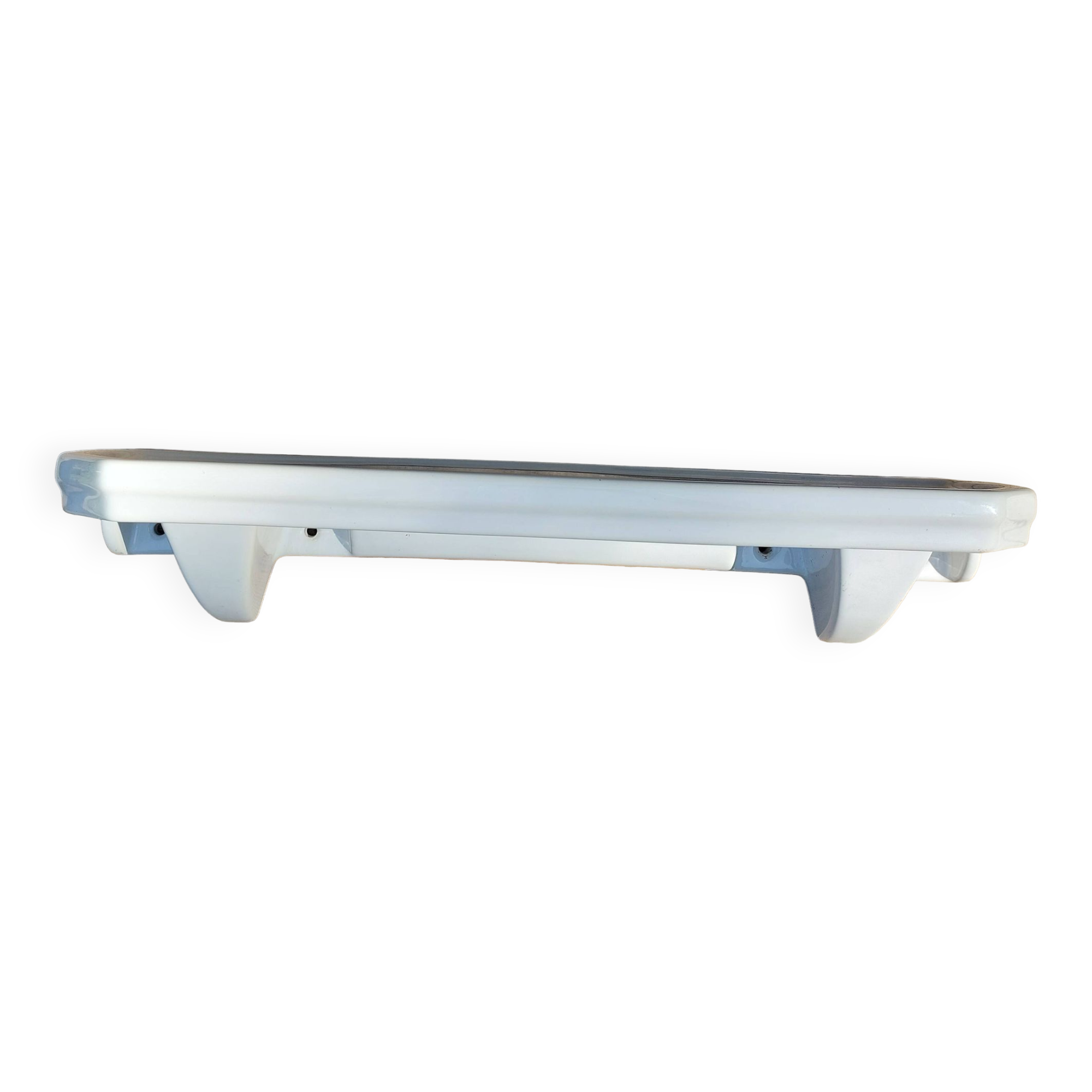 Bathroom Wall Shelf in Art Deco White Porcelain