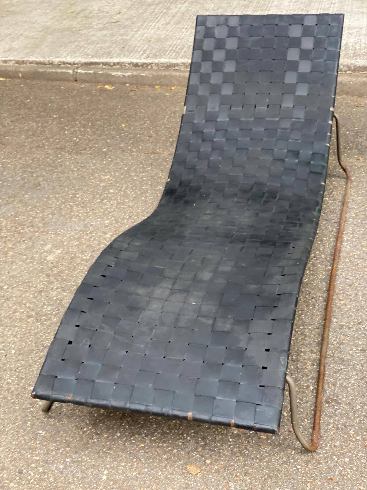 2 vinyl garden loungers from the 1960s