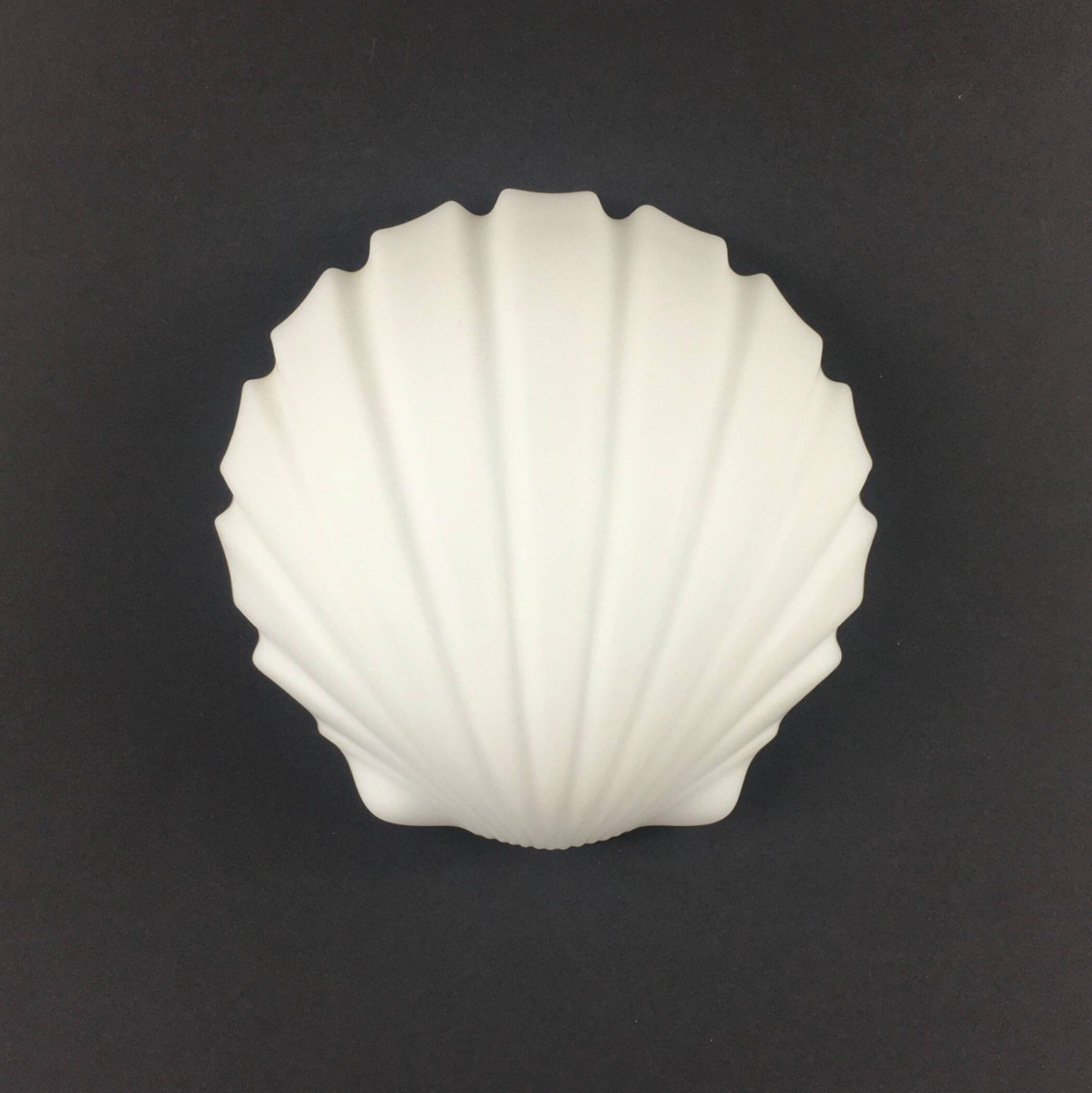 1 of 5 Shell-Shaped Opaline Glass Wall Light from Limburg, Germany, 1970s