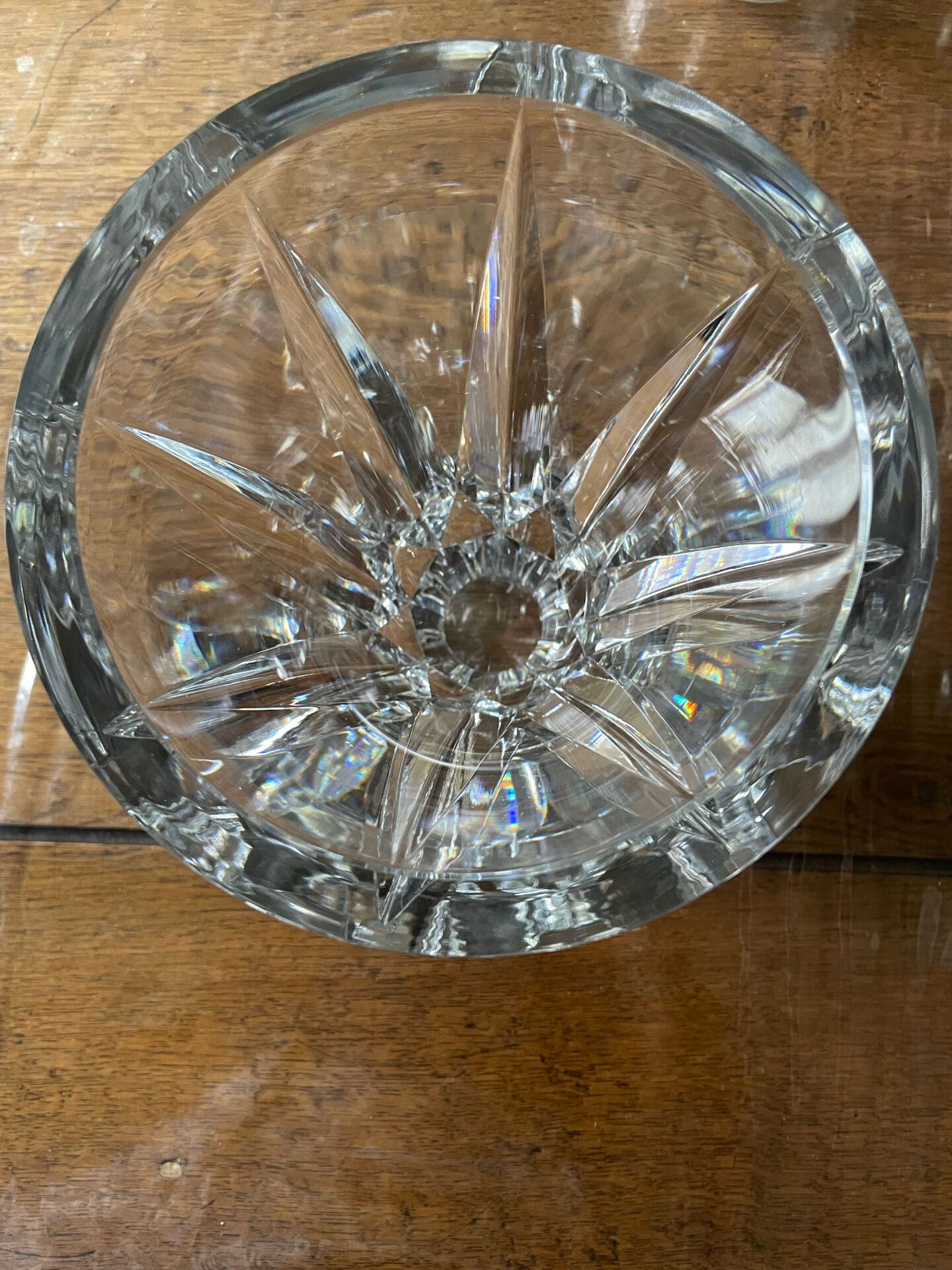 large cut crystal vase Saint Louis 1967