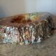 Large vintage alabaster pocket-empty ashtray