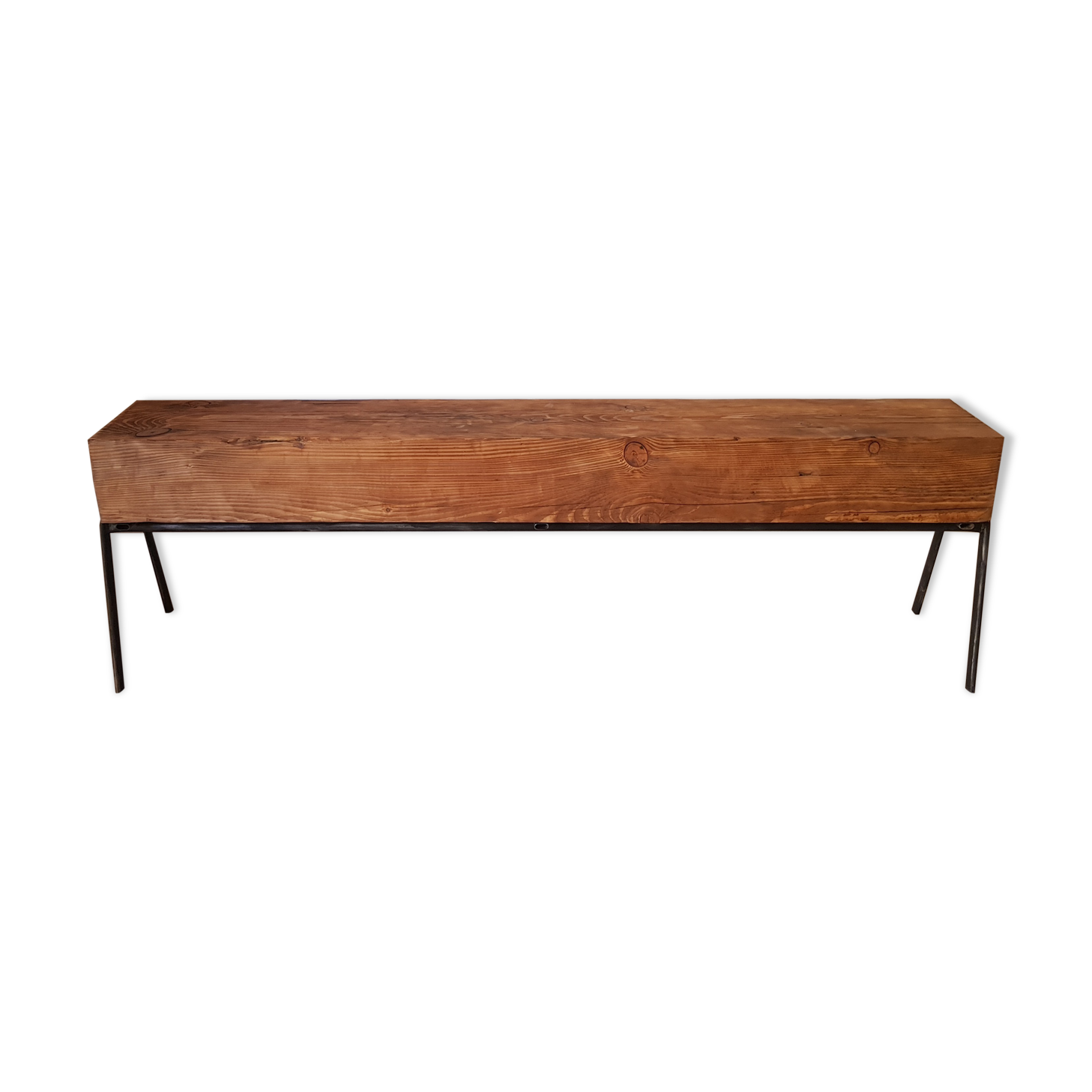 Console iron and solid wood