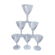 Lot 6 crystal wine glasses engraved 50s