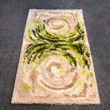 Carpet with psychedelic designs in wool Italy 70s 87x155cm