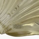 Pair Barovier & Toso Style Modern Italian Murano Glass Leaf Sconces