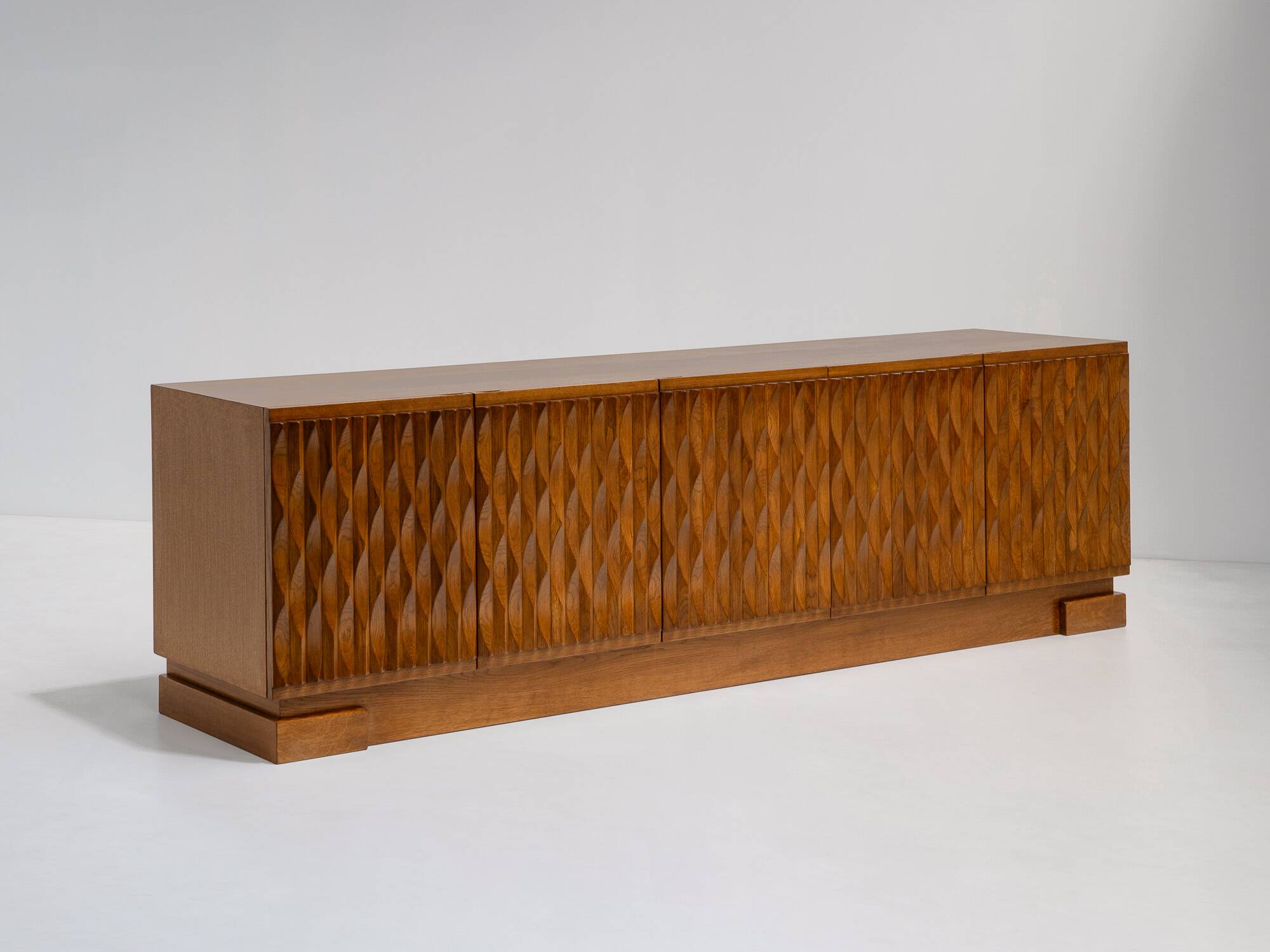 Midcentury Brutalist Oak Sideboard, Belgium