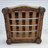 1960s, Danish armchair, furniture wool, solid oak wood.