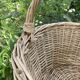 Light woven wicker round basket