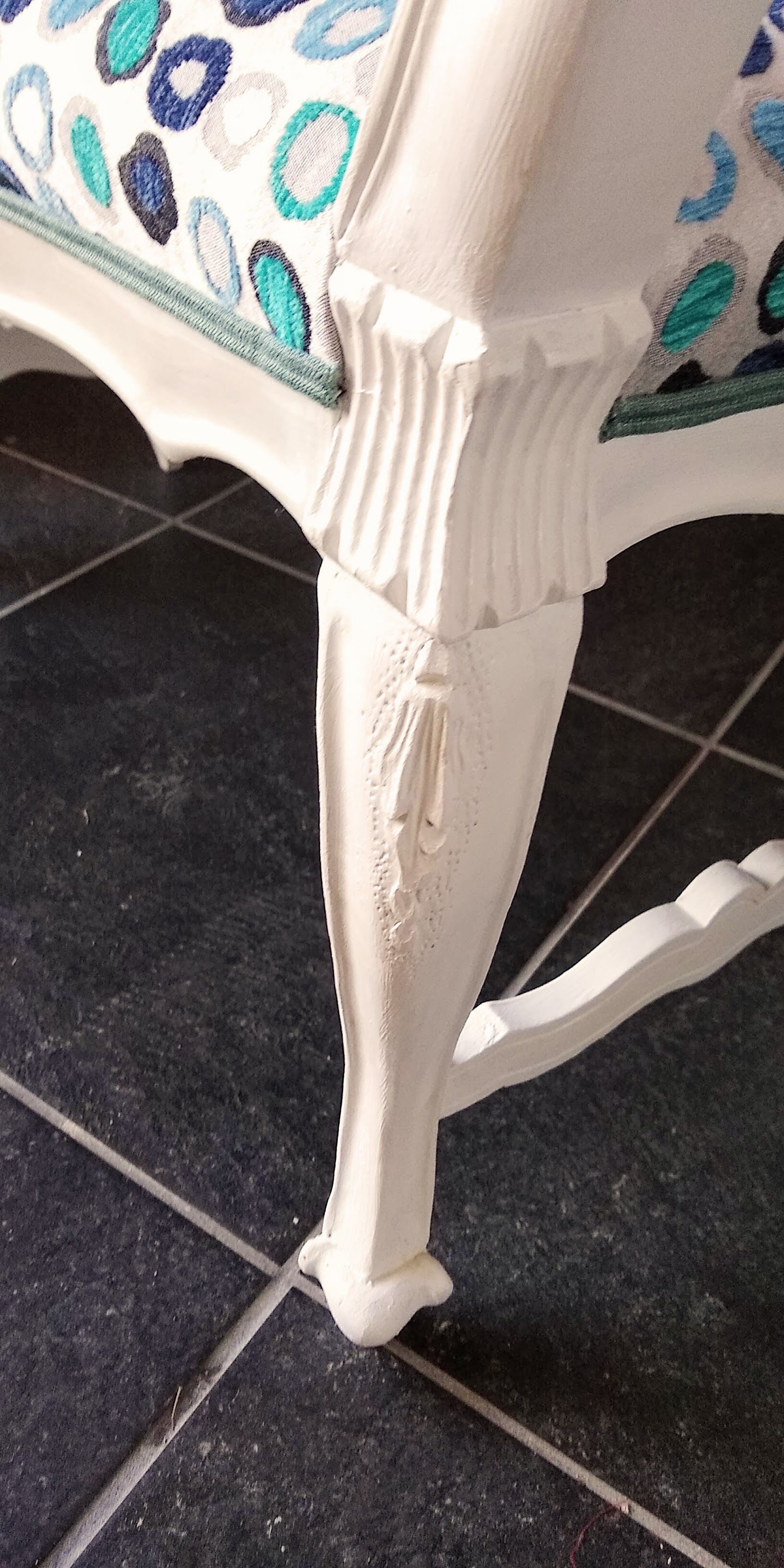 Bench with armrests or piano seat Louis XV style