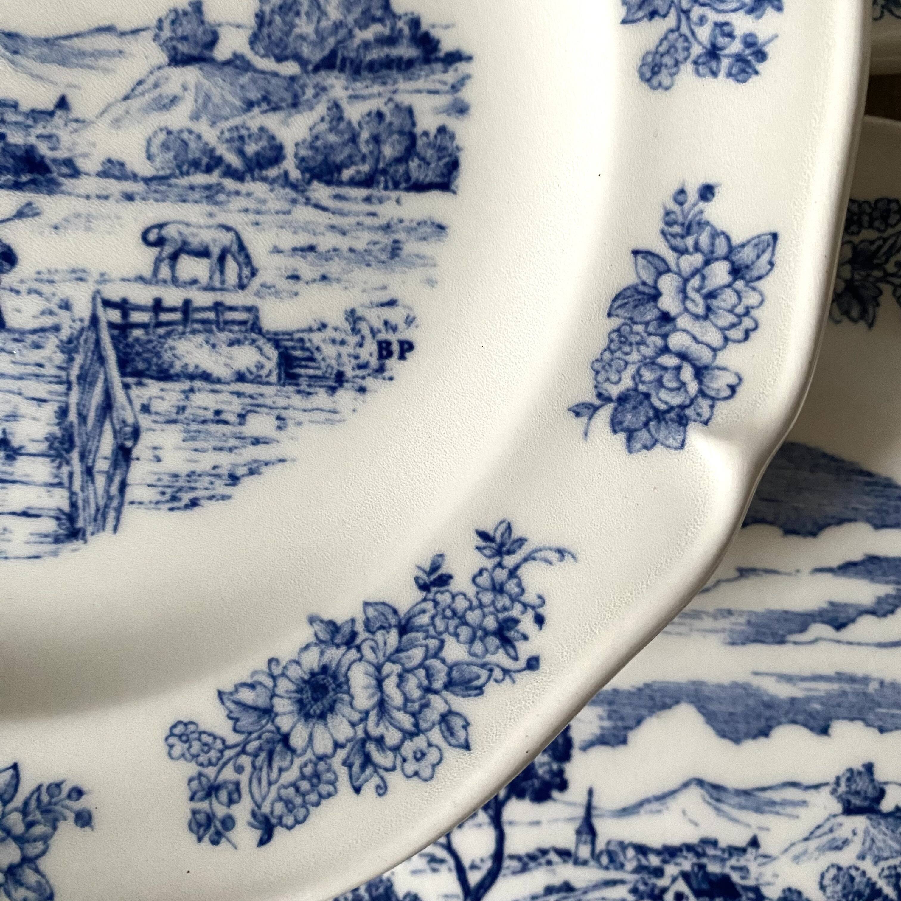 English style Gien earthenware plates