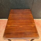 Folding and extendable mahogany table