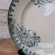 Old ceramic plate Terre de Fer Ste Amandinoise model Iris