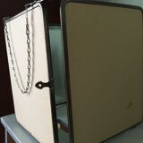 Old tryptic mirror bevelled glasses  24x63cm