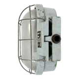 Industrial Cast Aluminium Wall Light with Milk Glass from Elektrosvit, 1970s